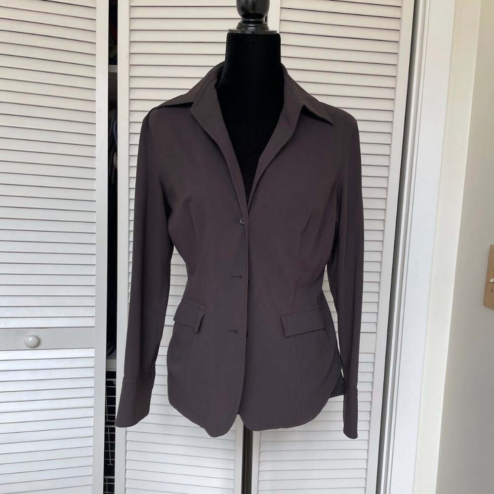 Brown Unlined Shirt-style Jacket